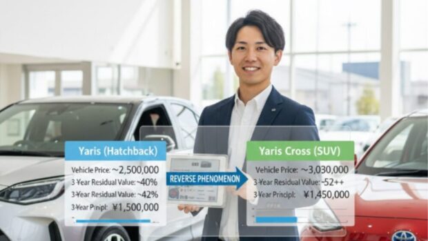 ヤリスの残価設定と比較